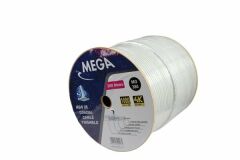 RG6 U6 80 Tel 300 Metre Beyaz Çanak Anten Kablosu Trishield