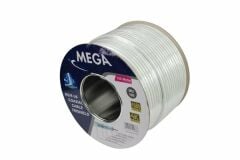 RG6 U6 80 Tel 100 Metre Beyaz Çanak Anten Kablosu Trishield