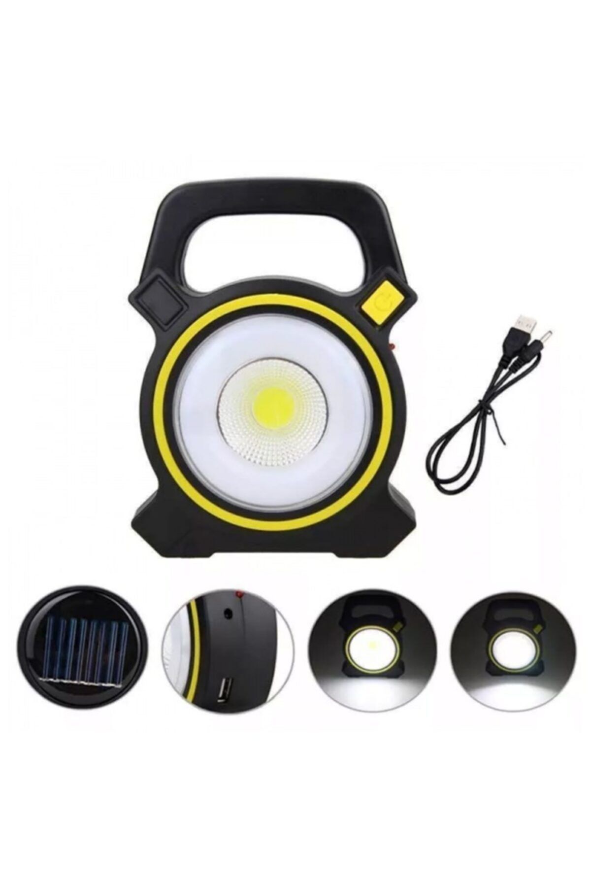 Cob Led Güneş Enerjili Çalışma Lambası El Feneri Powerbank Jy-819