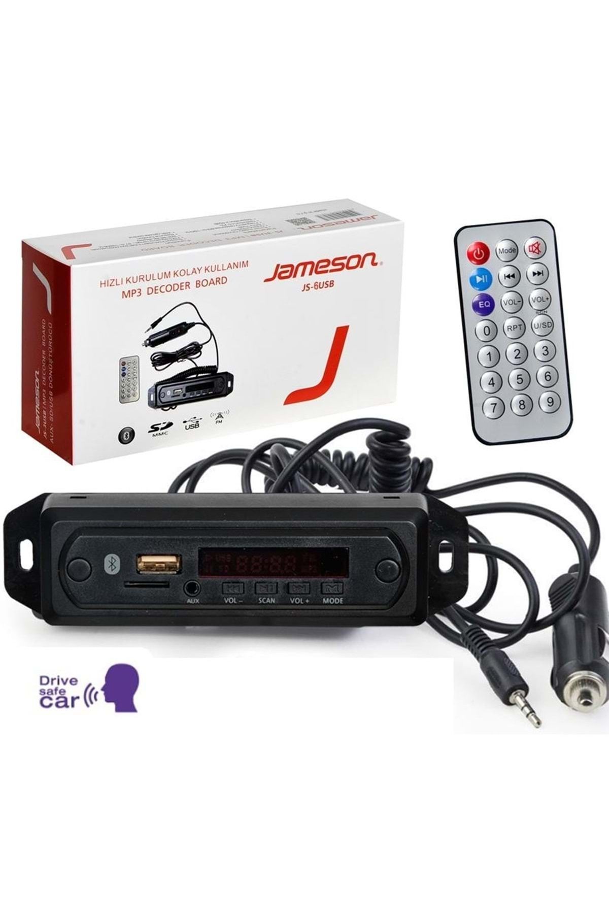 Js-6usb Oto Teyp Çevirici Bord 12v Bt/usb/sd/fm/aux