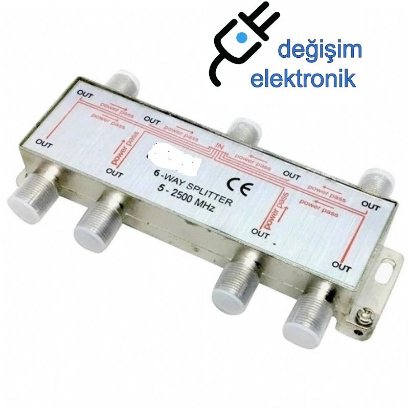 1/6 Splitter Uydu Dağıtıcısı 5-2400 Mhz
