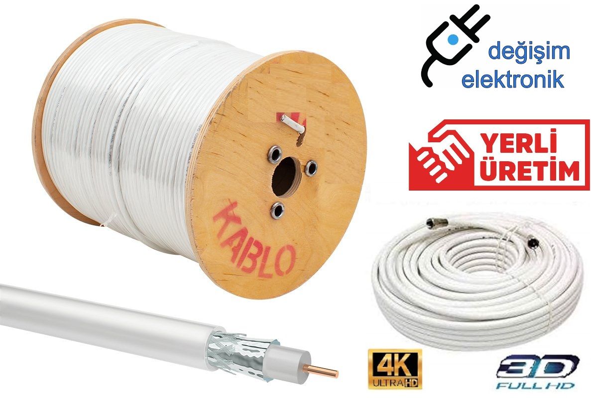 100 Metre 80 Tel  Rg6 Uydu Anten Kablosu