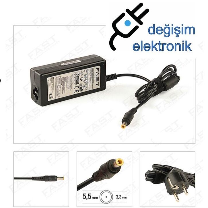 19V 3,16A Laptop (5,5x3,3Mm) Samsung Igne Uç