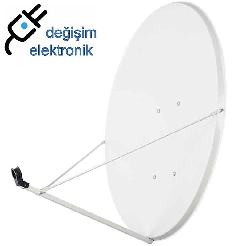 120 Cm Ofset Çanak Anten 3 Kollu Düz Ayak