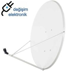 120 Cm Ofset Çanak Anten 3 Kollu Düz Ayak
