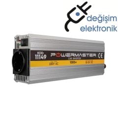 12 Volt - 1000 Watt Modifiye Sinüs İnverter Powermaster 11149