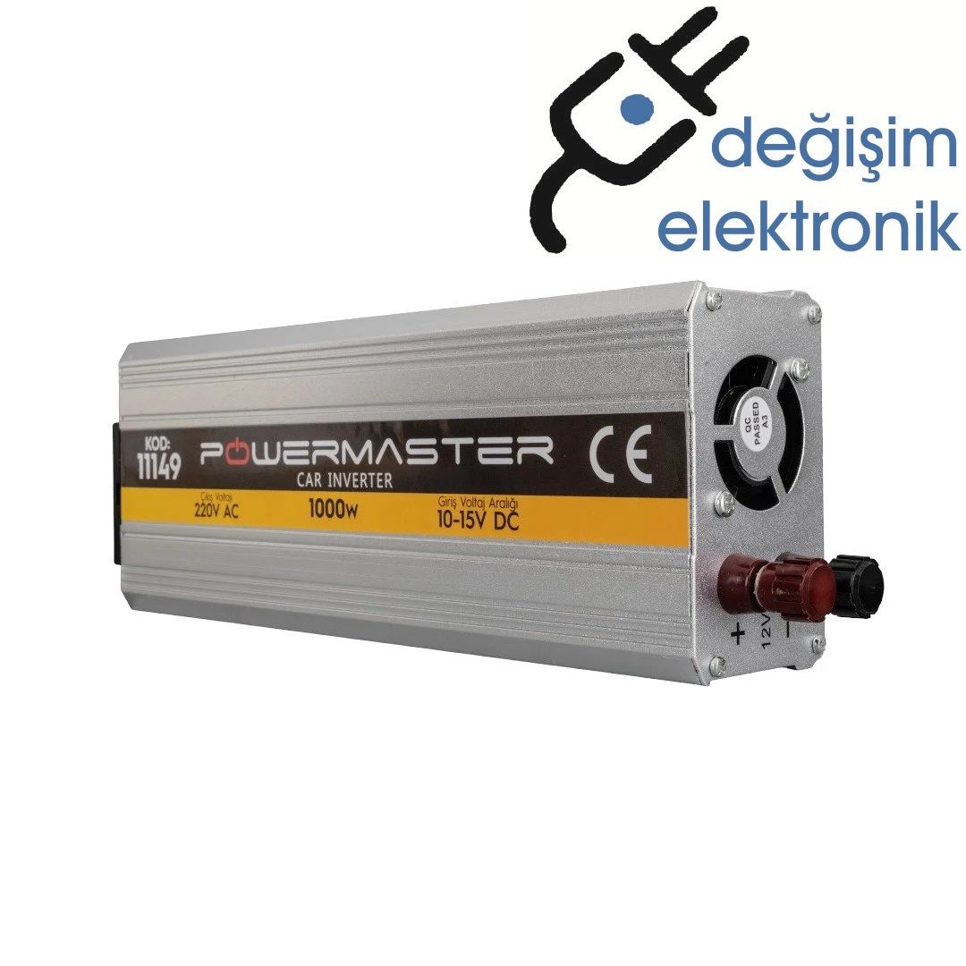 12 Volt - 1000 Watt Modifiye Sinüs İnverter Powermaster 11149