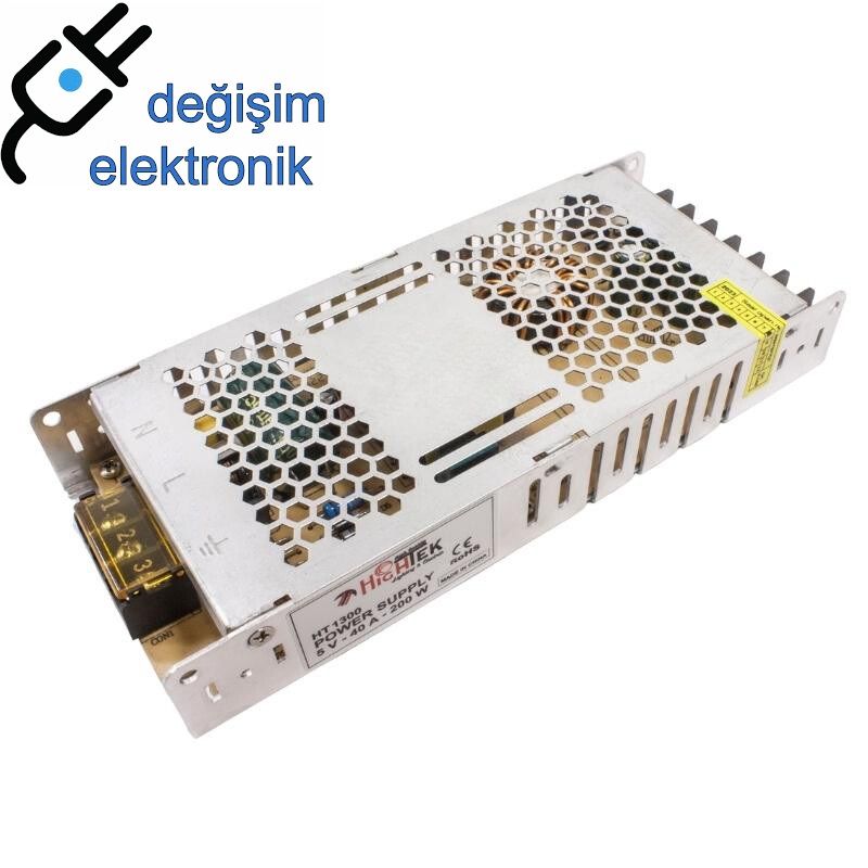 Hıghtek Ht 1300 5 Volt 40 Amper Slim Metal Kasa Trafo Adaptör 200 Watt