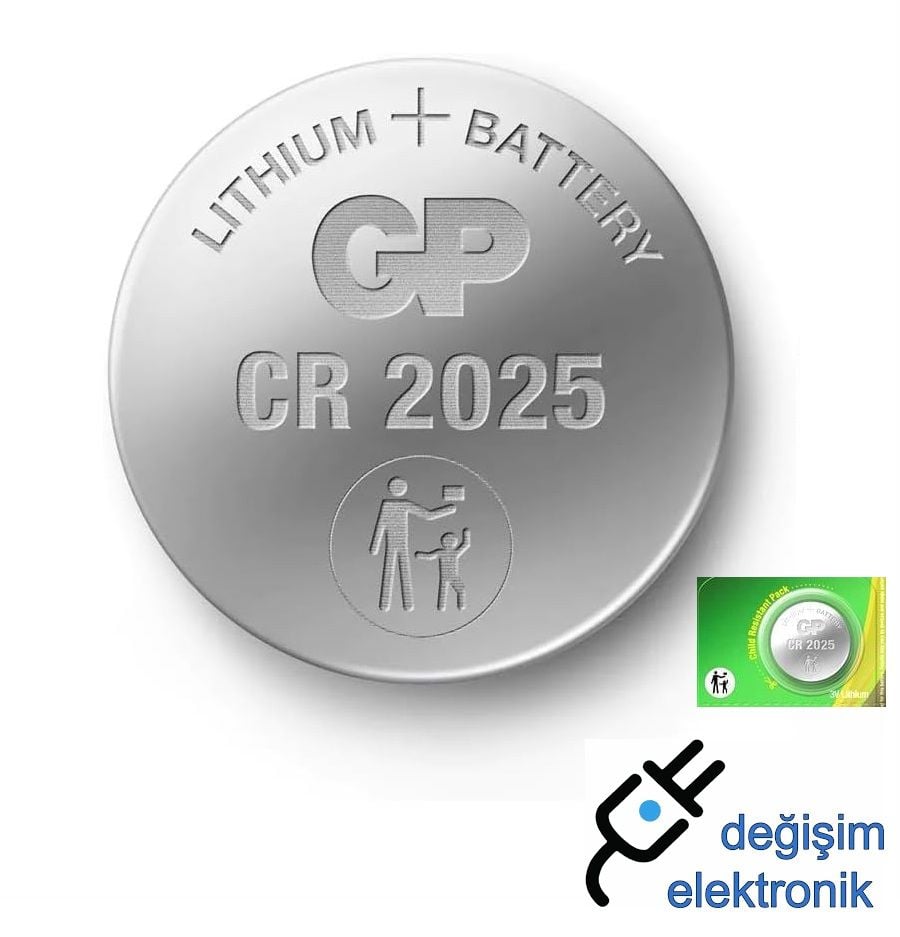Gp CR 2025 3 Volt Lityum Para Pil 1 Adet