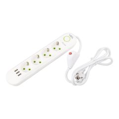 4'lü 3 Usb'li 1.5 Metre Akım Korumalı Priz Vea Va-21560