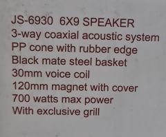 Jameson Js-6930 6x9 700 Watt Hoparlör 1 Takım