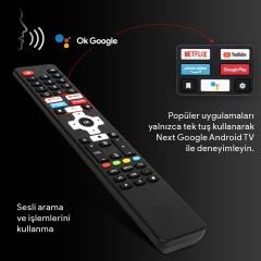 Next 75EFSG7 Google Android Tv Ses Komutlu Kumandası