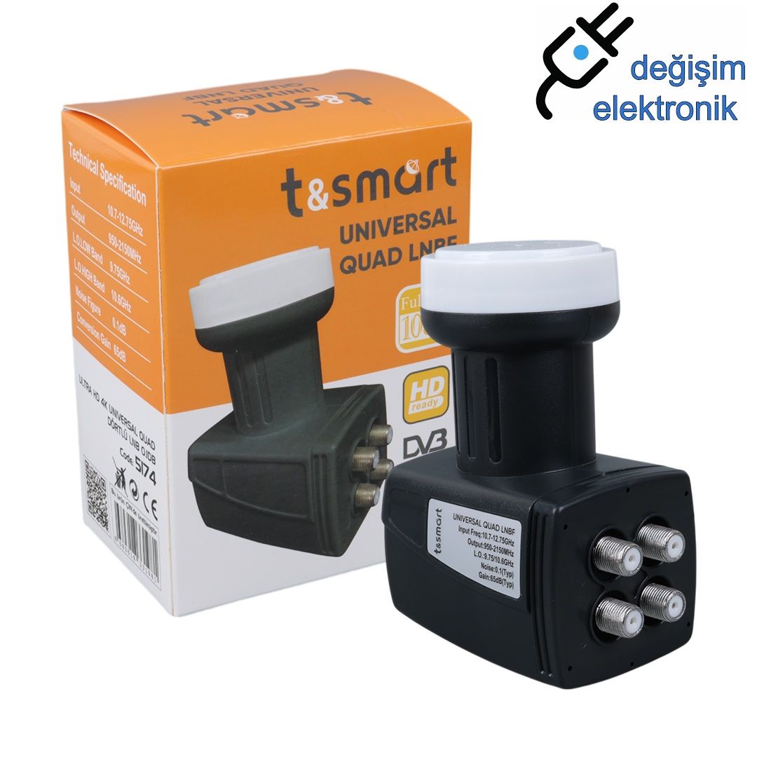 Ultra Hd 4K Universal Dörtlü Lnb 0.1DB