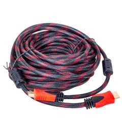 Hdmi Kablosu Gold Hd 4K Örgülü Filtreli 20 Metre